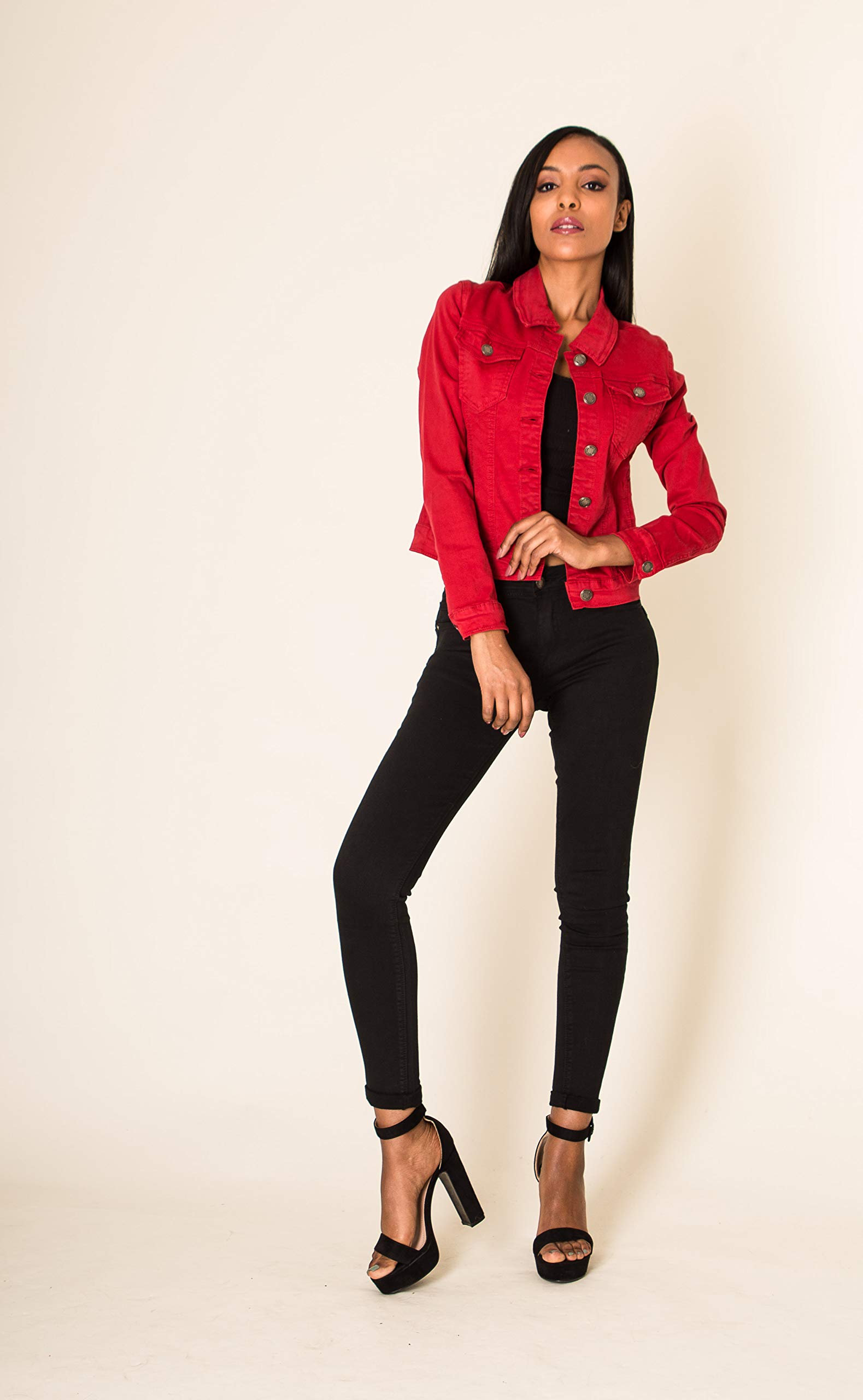 Crazy Age Damen Jeansjacke Blazer Übergangsjacke Sommer Jacke