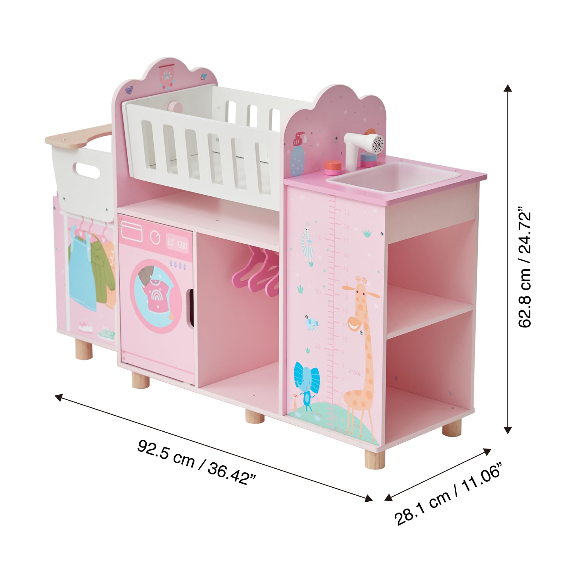 Amazon.com: Olivia's Little World 6-in-1 Wooden Baby Doll Nursery