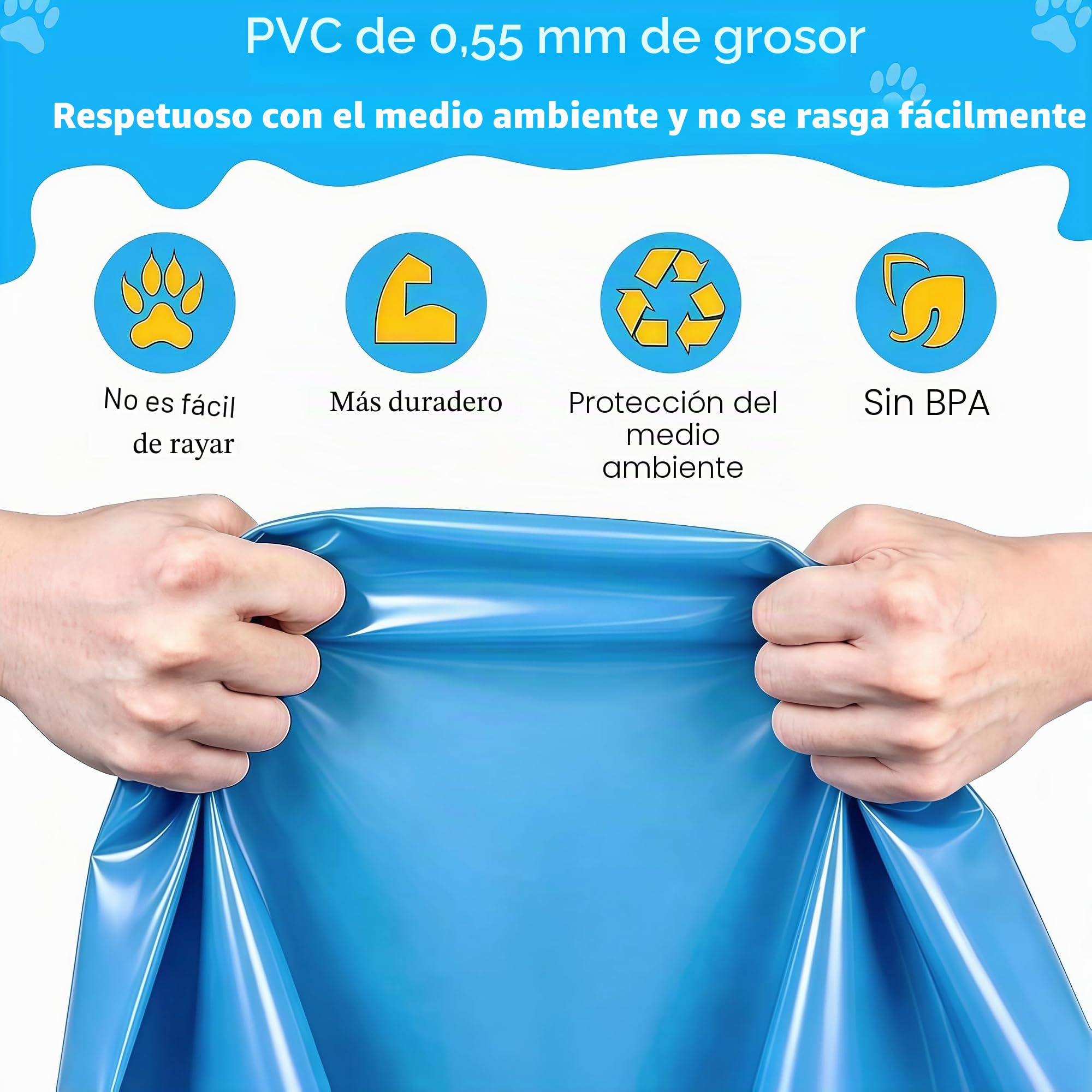 Alfombra Rociadora de Agua para Exterior 170 cm, Juguete Acuático Infantil para Niños 2 3+ Años, Parque Acuático con Conexión para Manguera - Piscina Refrescante Jardín, Mascotas
