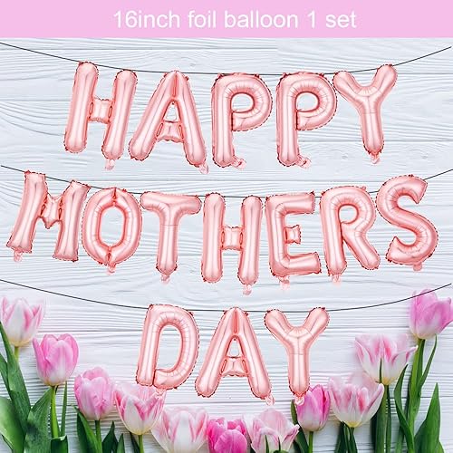 Miniatura 2 de Kit de arco de guirnalda de globos para el Día de la Madre con 134 globos para el Día de la Madre, decoración de globos de papel de aluminio para el