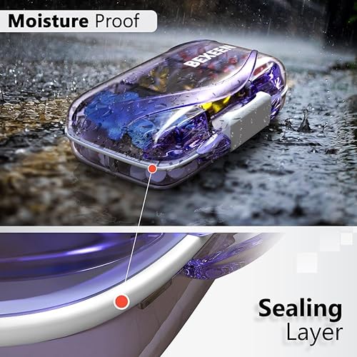 Miniatura 2 de Organizador de píldoras de viaje, soporte portátil para vitaminas a prueba de humedad con 7 compartimentos, estuche compacto de suplemento para