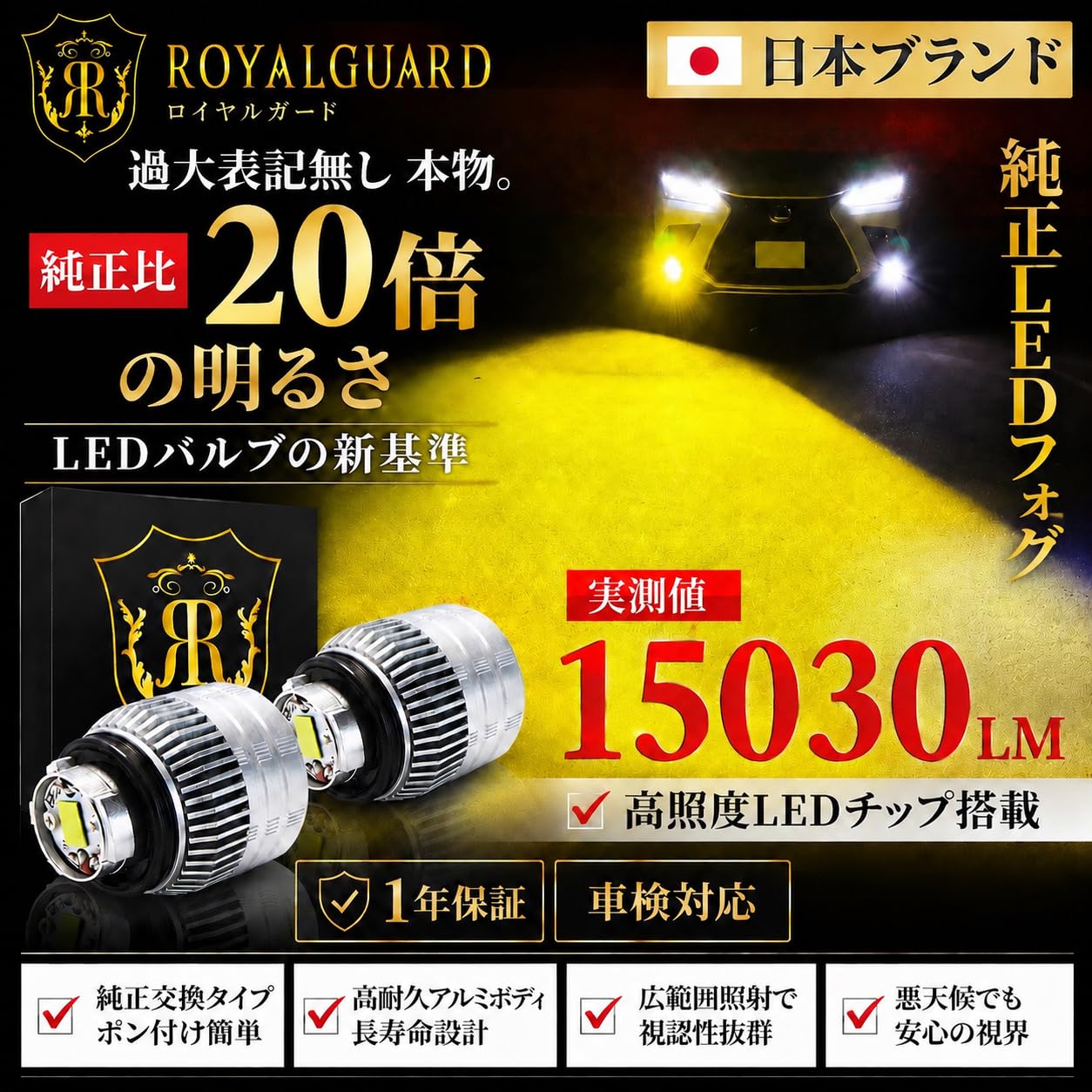 Amazon.co.jp: 【日本ブランド×実測値】ロイヤルガード L1B LED