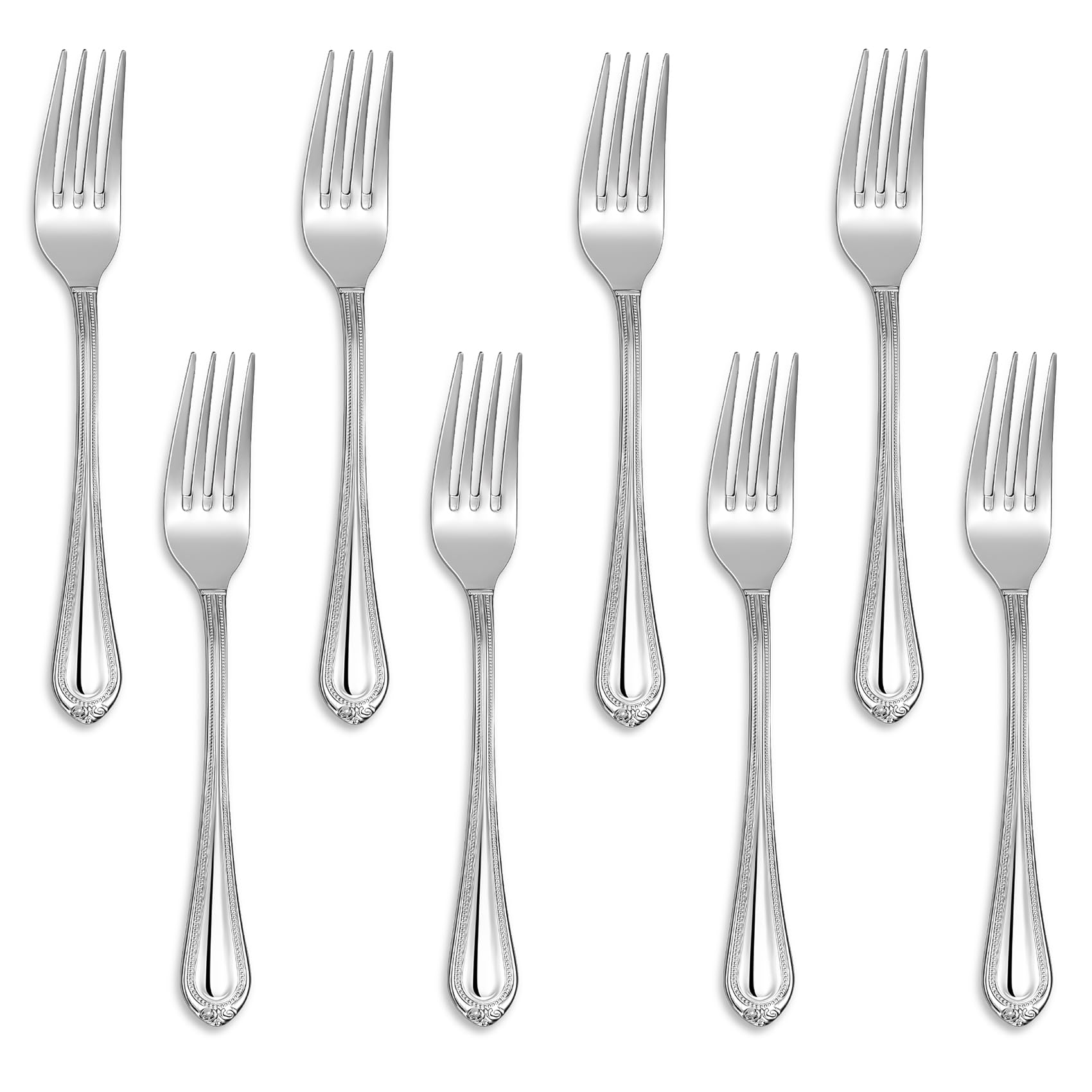 KEAWELL Premium Pearl Edge 4-Piece 8-Inch Fork Set (4, 8" Dinner Forks) — Amazon image 11