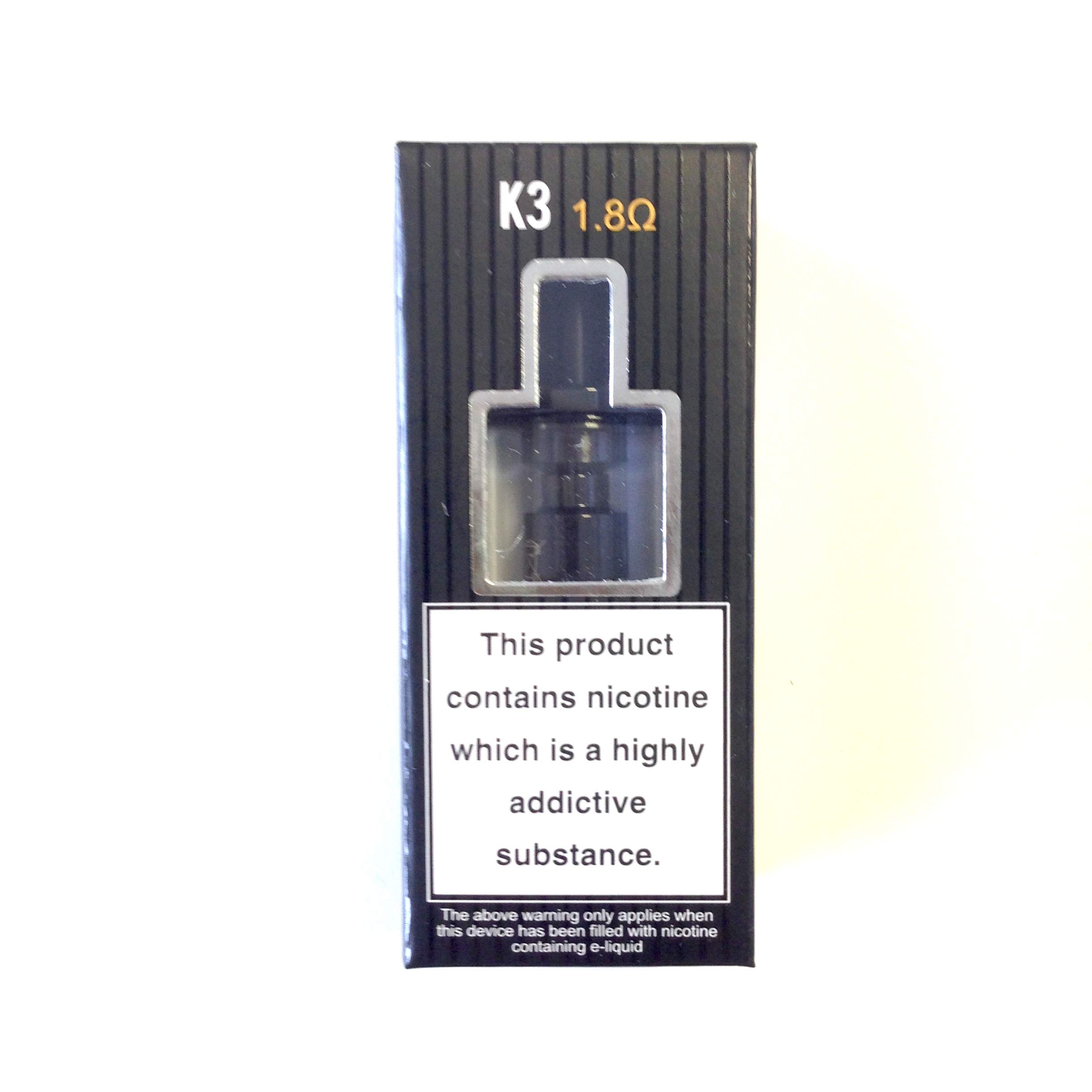 Aspire K3 tank Black with Nautilus coils for Aspire K3 Kit and other mods with 510 connection in SmartGek Package, no Nicotine, Black