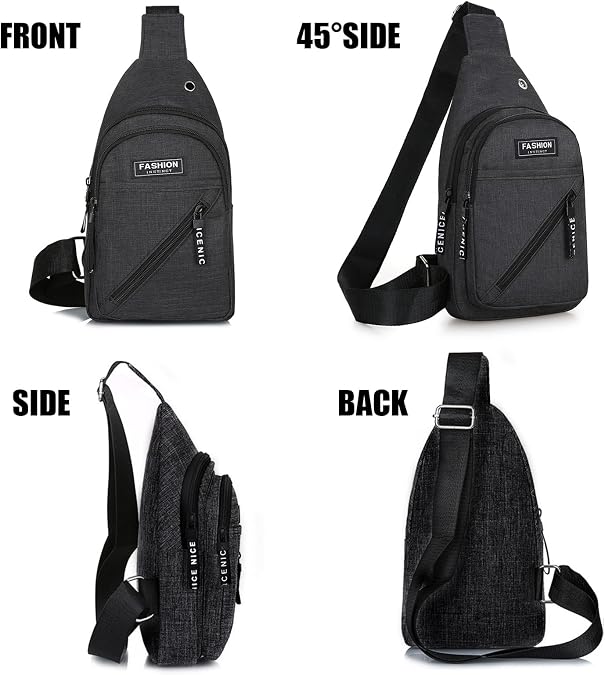 BDSHUNBF Sling Backpack - Stylish and Convenient Chest Bag Crossbody Sling Bag for Travel - Versatile One Shoulder Backpack - Trendy Cross Body Sling Bag for Men & Women