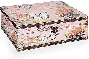 ELLDOO Butterfly Treasure Chest Box: A Spacious Haven for Your Precious Keepsakes