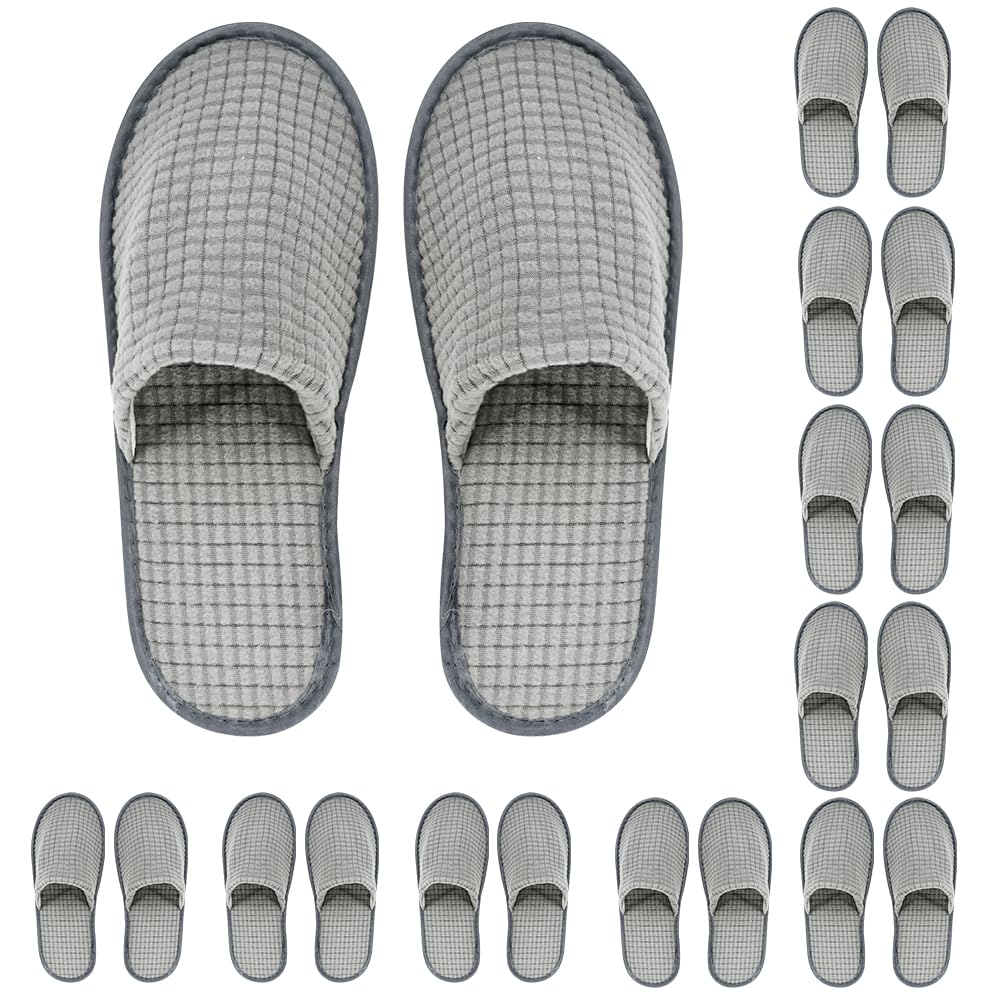 10 Paia Ciabatte per Ospiti Pantofole Ospiti Antiscivolo Ciabatte da Viaggio Pantofole da Spa con Punta Chiusa Pantofole Hotel in Pile Polare Taglia Unica Unisex per Hotel Spa Casa Bagno