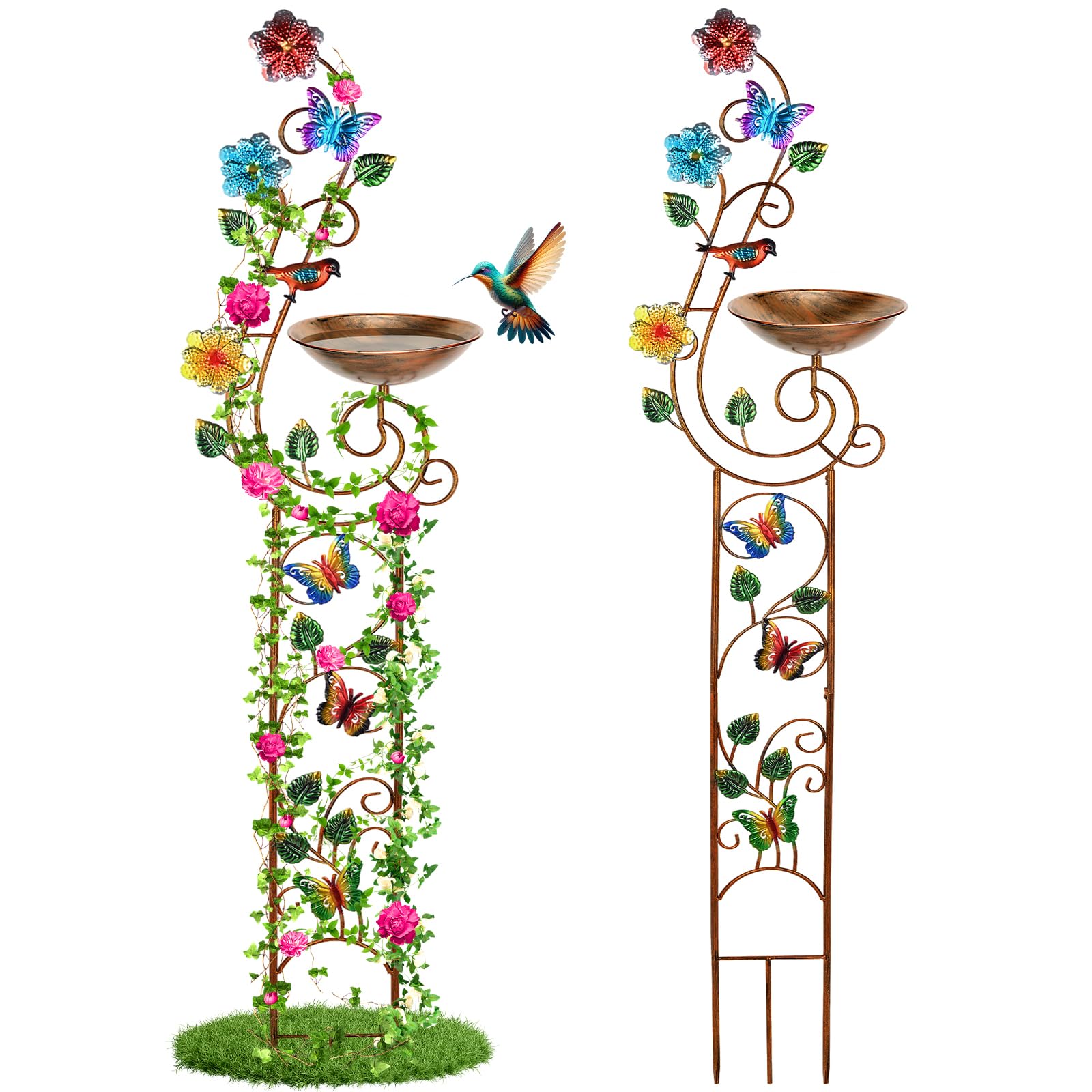 YADOOLIFE Trellis Bird Bath