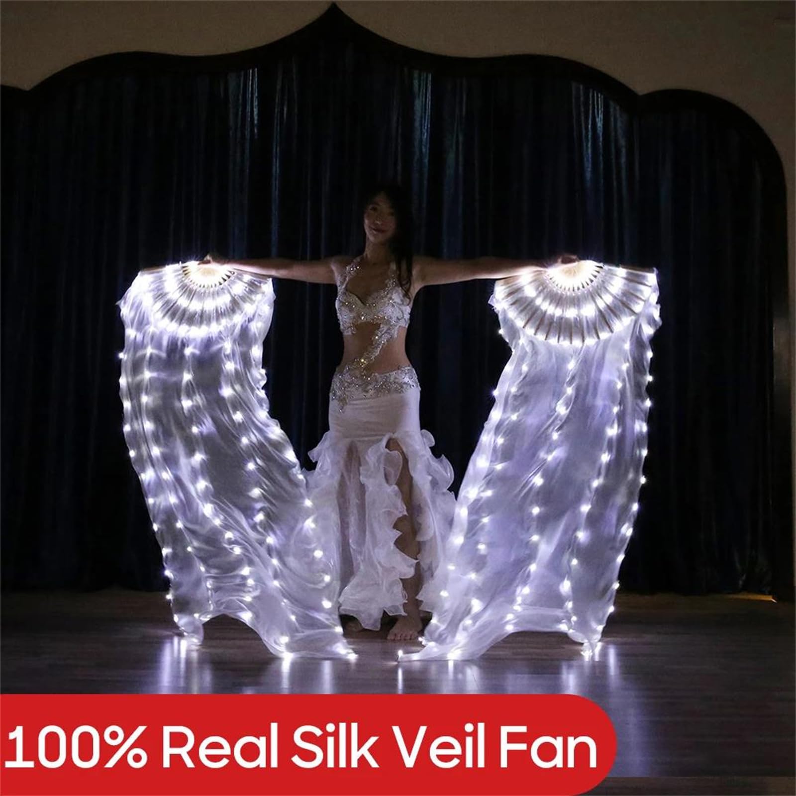 ベリーダンス100％シルクベリーダンスLEDシルクベールレディースLED