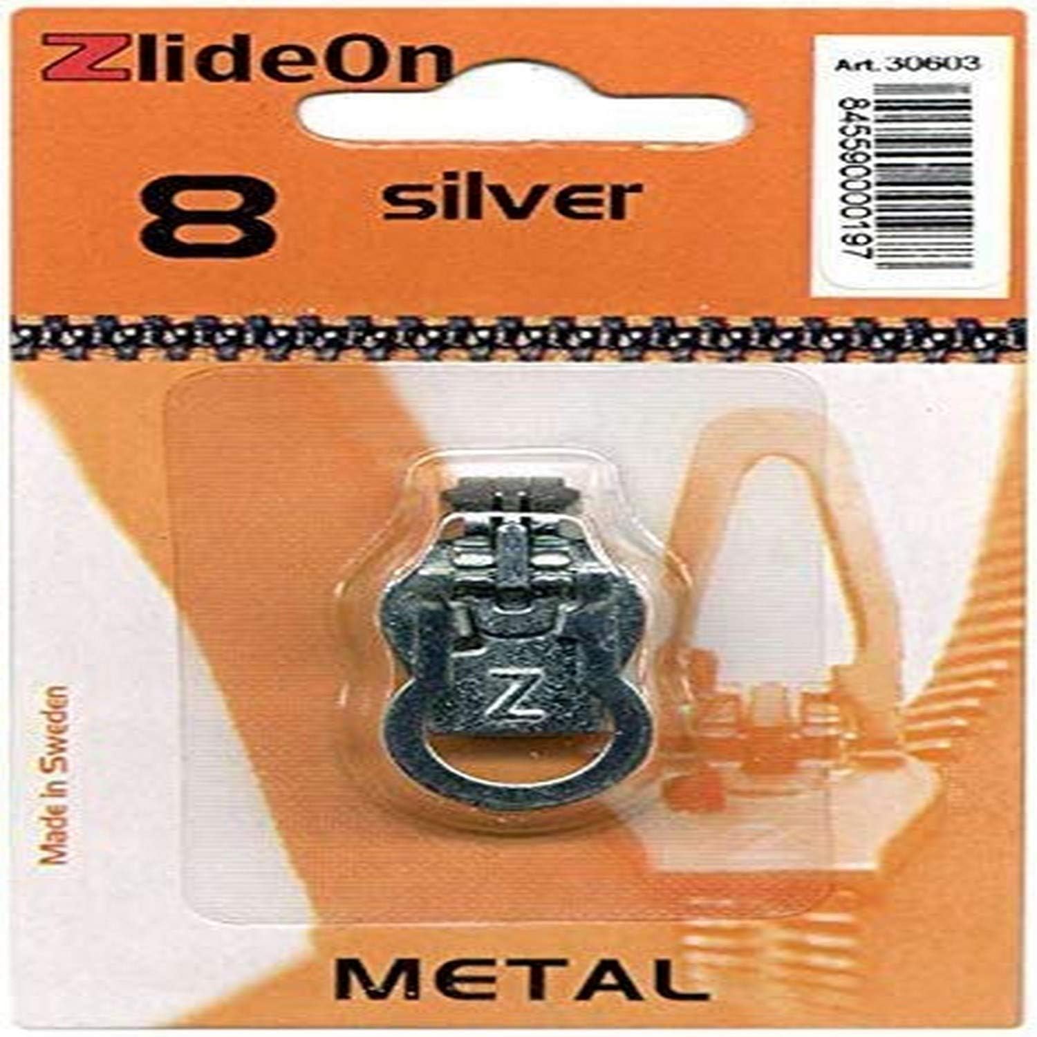 FixAZipper 30603 Size 8 Metal ZlideOn Zipper Pull