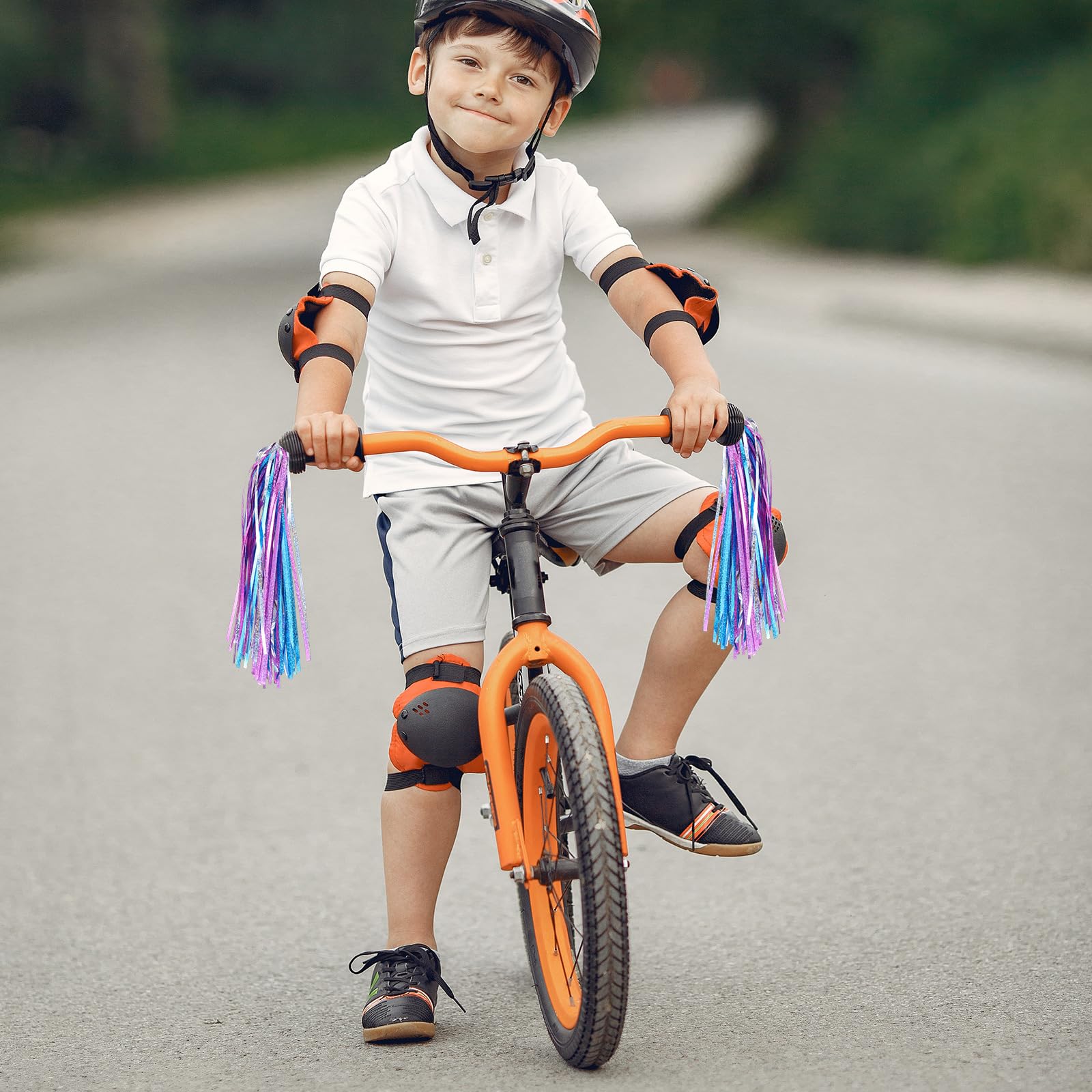 Serpentins Colorés Pour Guidon Vélo – Rubans Avec Étoiles & Papillons – Bleu Et Rose, Décoration Pour VTT, Trottinette, Tricycle – Faciles à Installer