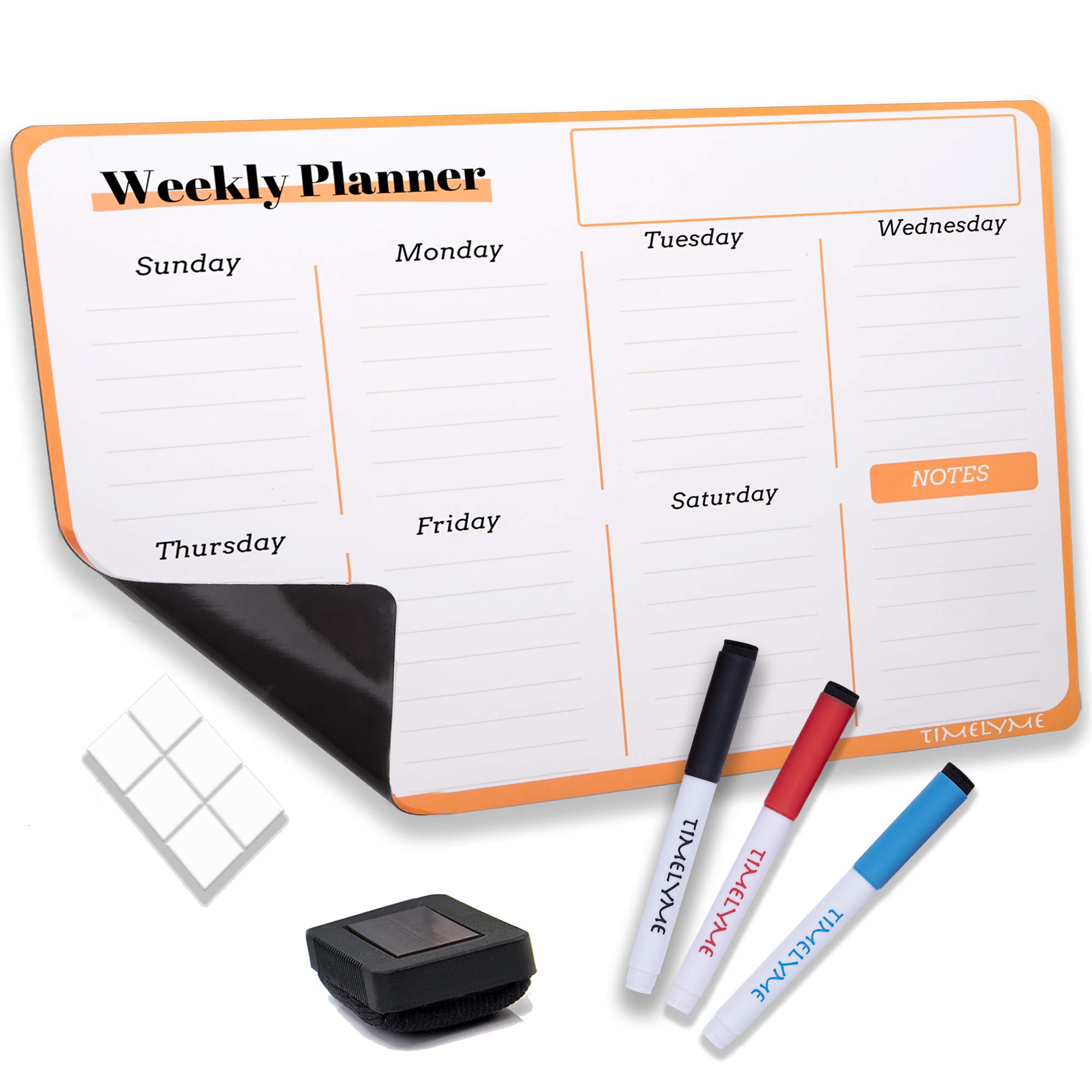 Buy Weekly for Fridge, Dry Erase Planner 17x 12 inch Premium