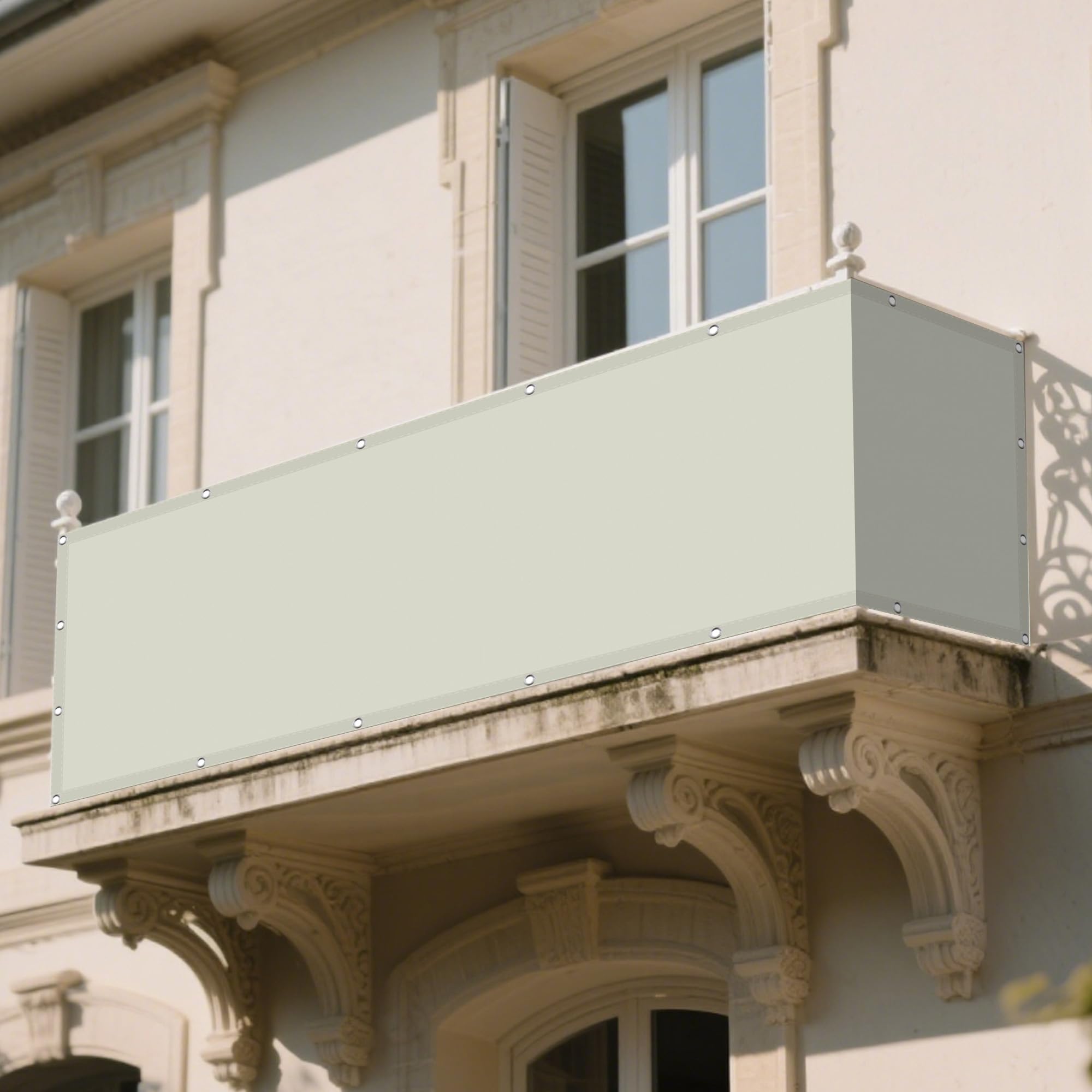 Voile d'ombrage rectangle pour terrasse et grand balcon d'extérieur 190 x 450 cm