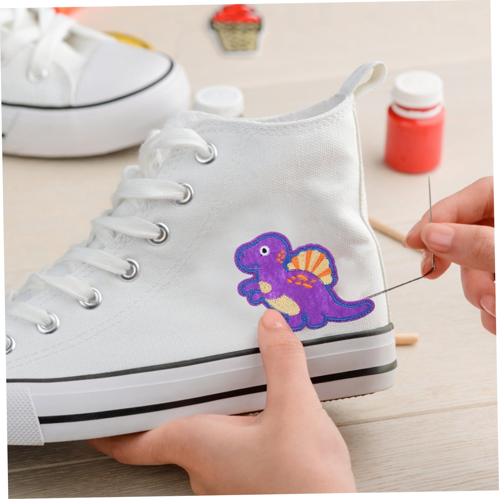HOMSFOU 3 Pezzi Toppe Termoadesive Dinosauro per Riparazione Abbigliamento da Patches per Decorazione e Vestiti Facili da Applicare su Jeans Shirt e Giubbotti