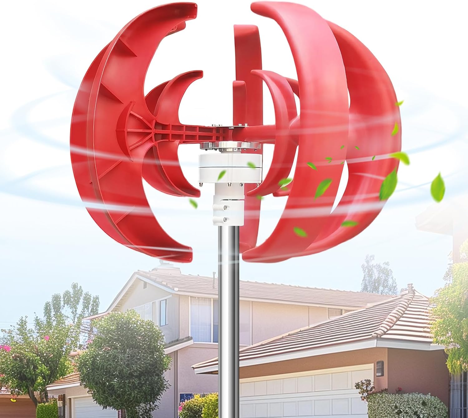 12V Wind Turbines,Vertical Axis Wind Turbine,Turbina Eolica with Controller Wind Turbines Marine Street Lighting Generator Power Producer Equipment for Fishing Boat Terrace Cabin Ship