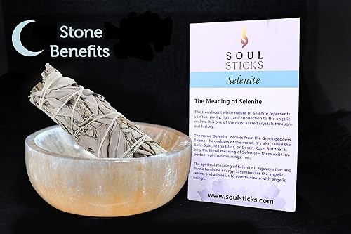 Miniatura 3 de Cuencos de cristal de selenita para manchas curación y recarga de cristales  Cuenco de manchas de selenita pura y estación de carga de cristal de