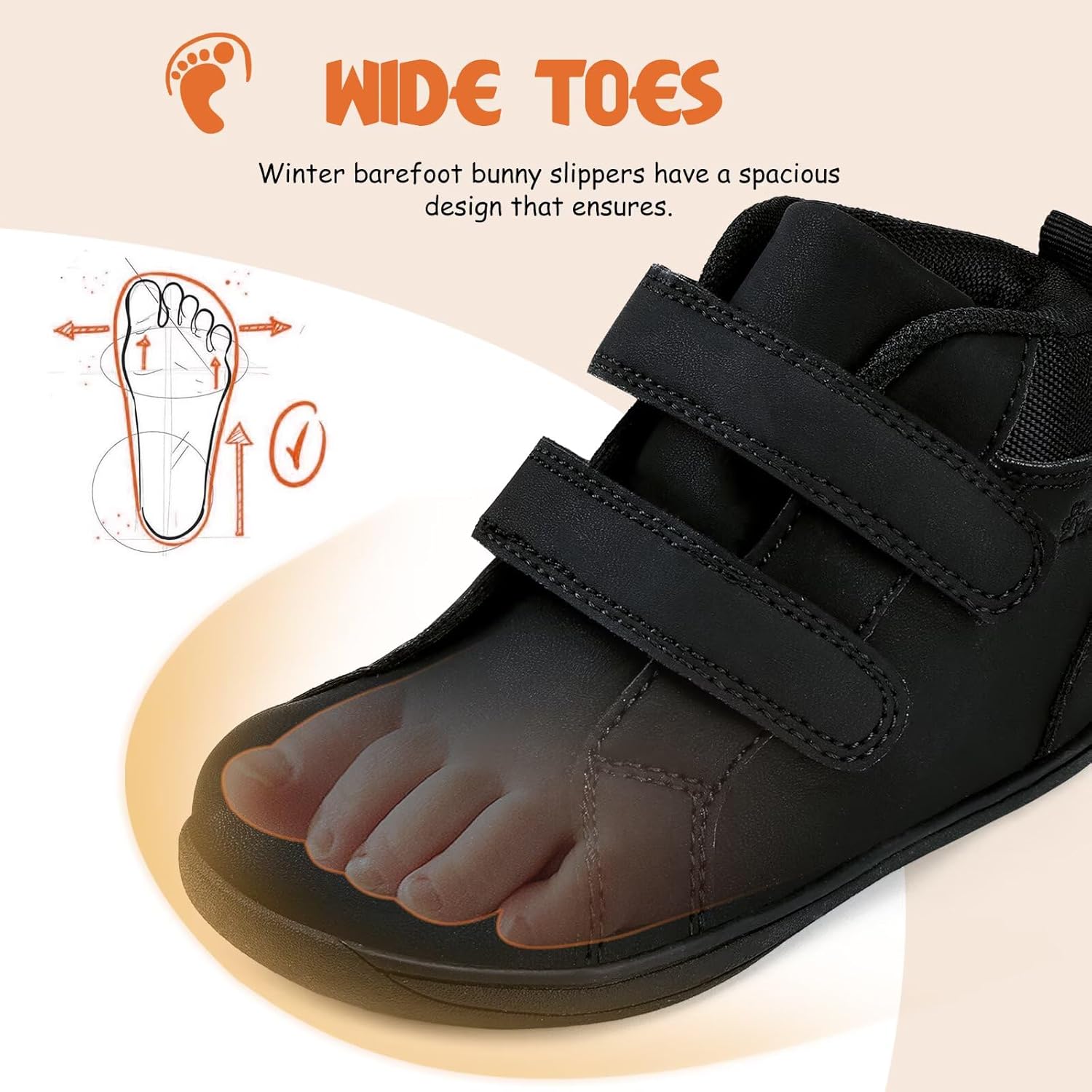 WateLves Toddler Little Kids Wide Barefoot Shoes Boys Girls Winter High Top Minimalist Sneakers Ankle Boots Leather Uniform Dress Shoes Naturally Splay - Image 2