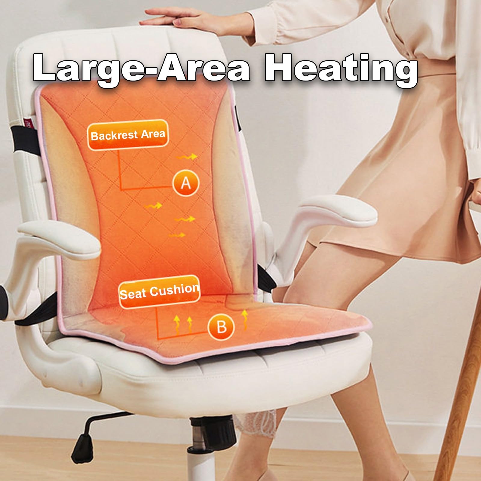 Almohadillas Electricas,Esterilla Calor con 9 Niveles de Calor y 3 Ajustes de Temporizador, Mantita Electrica para la Espalda y Las Caderas(Pink)