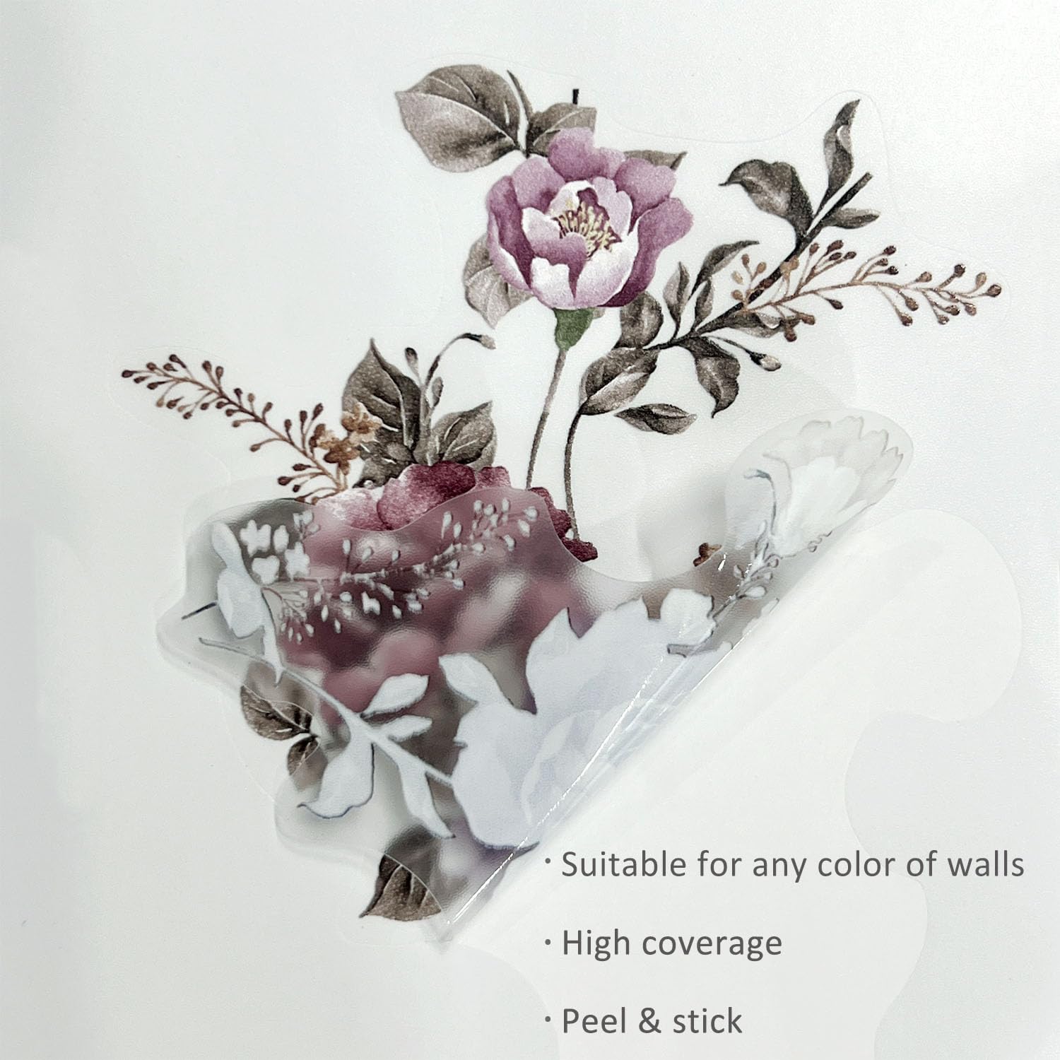 Neukids Retro Watercolor Purple Bouquet Children's Wall Stickers - Image 4