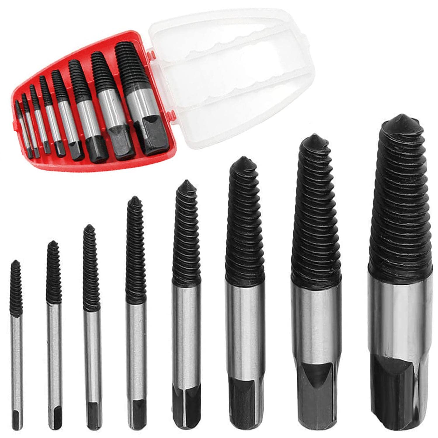 Extracteurs de vis et de tuyaux d eau endommagés pour boîte à outils avec étui de 8 pièces