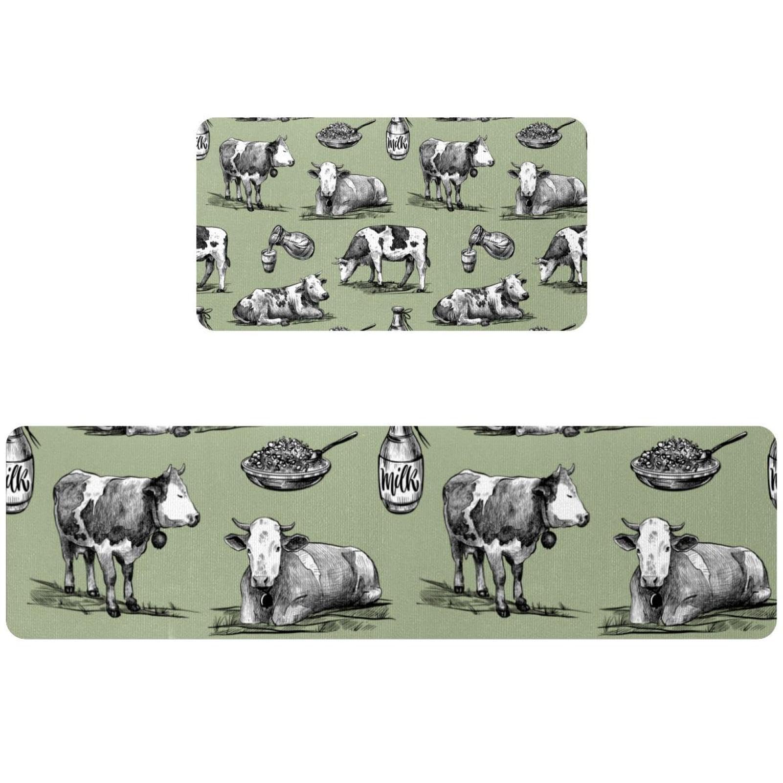 Alfombra absorbente para cocina, pasillo y lavado con diseño de granja