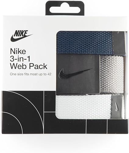 Miniatura 3 de Nike Paquete de 3 cinturones de tela de golf para hombre