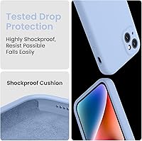 Vista 4 de FireNova Funda diseñada para iPhone 13, funda de silicona mejorada [protección de cámara] con [2 protectores de pantalla], forro interior de Azul