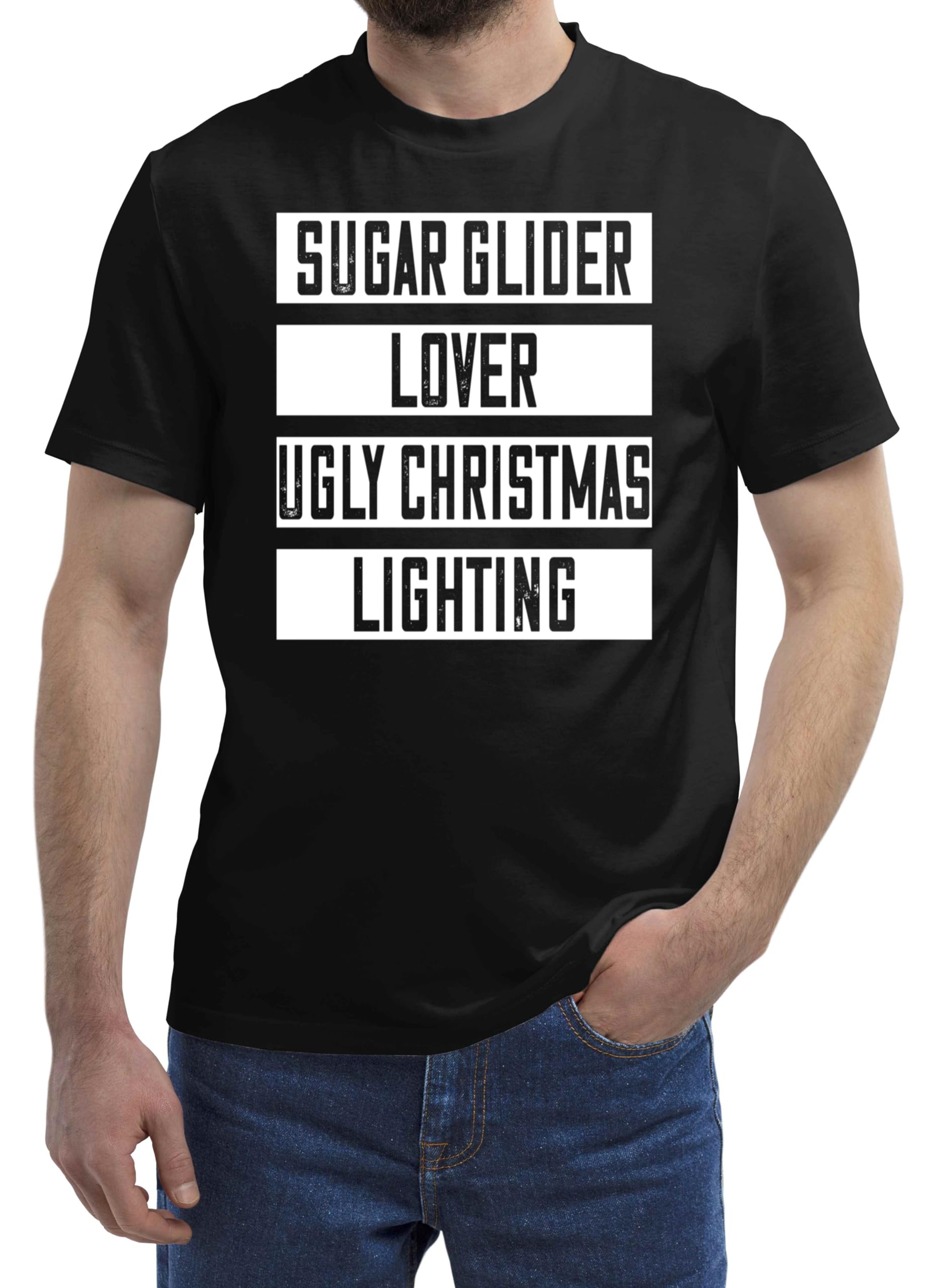 GenericXmas Gift for Sugar Glider Lovers Santa Ugly Christmas Lighting Men Women Shirt