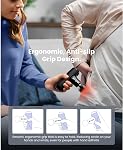 BOB AND BRAD Q2 Plus Mini Massage Gun with Heat, Pocket-Sized Heated Muscle Massager Gun, Portable Percussion Muscle Massager Gun, Ultra Small & Quiet Muscle Massage Gun