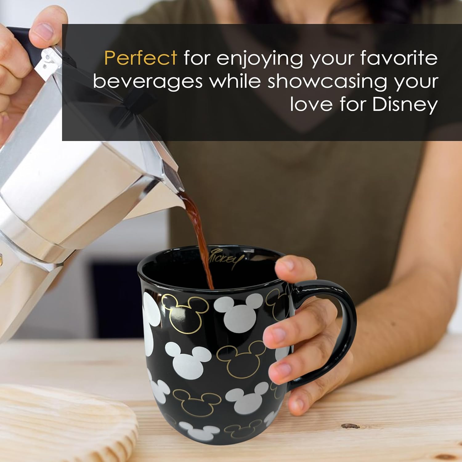 7 Star Mouse All Over print Collectible Bullet Mug for Coffee/Tea/Cold Drinks Black - 16 oz - for all Occasions or Souvenir - Image 4