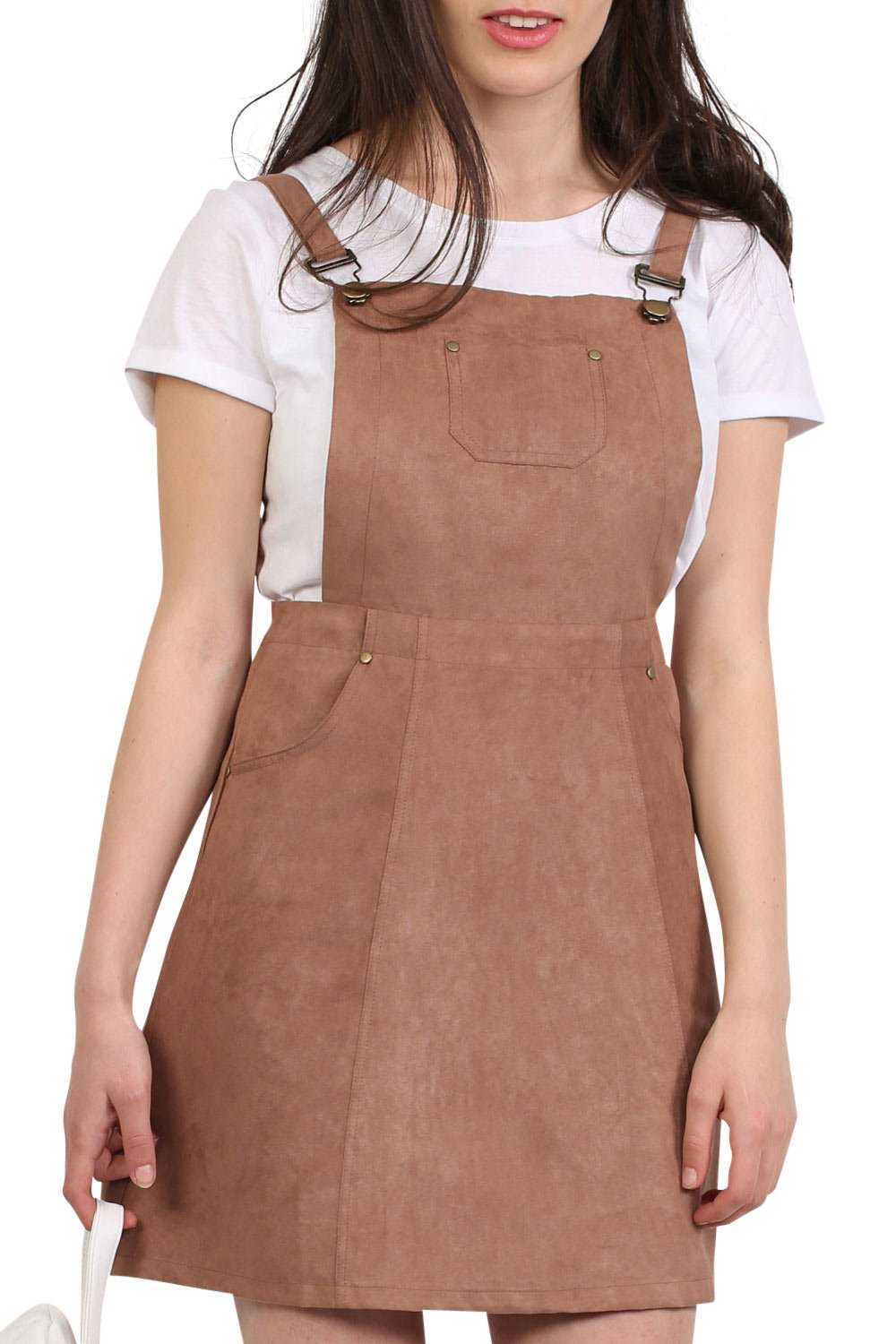 brown dungaree dress Burgundy Midi Wrap Dress with Flutter Sleeves