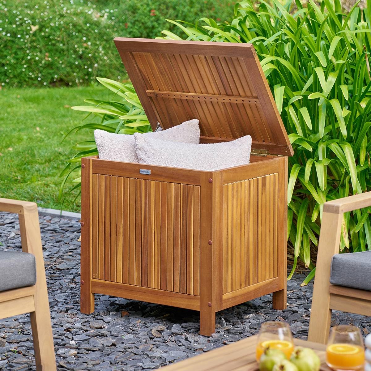 Hespéride Coffre de rangement 100l beige acacia