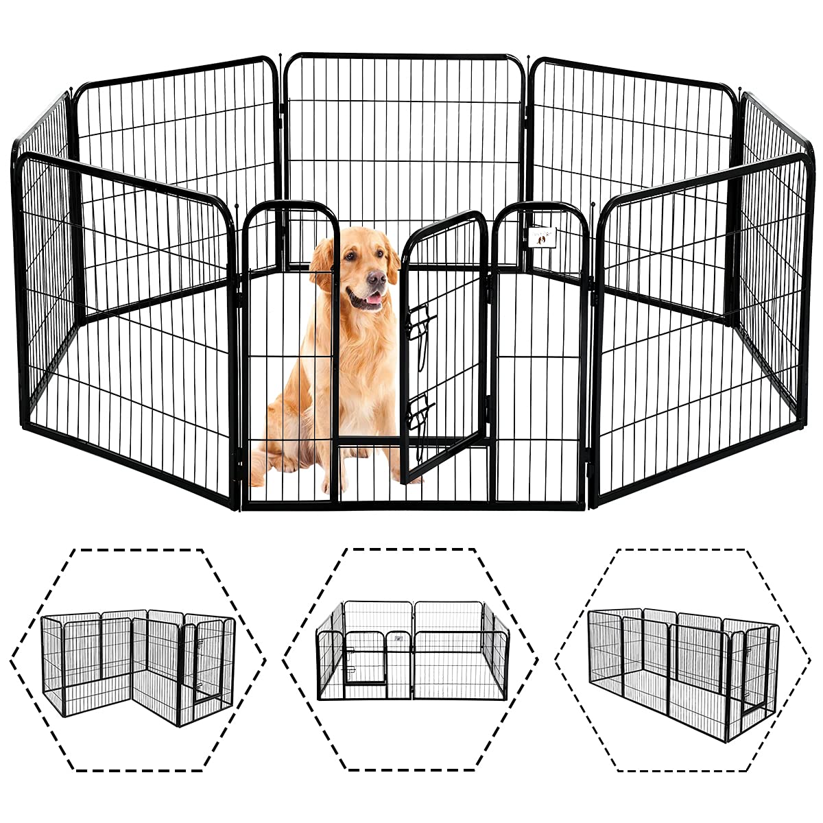 Dog Crate Outdoor Cat Enclosure Dog Fence, Panels 40