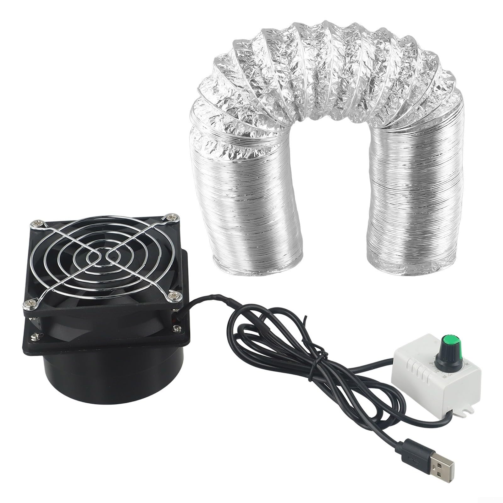 SPORTARC Estrattore di fumi di saldatura con alimentazione USB e velocità regolabili, perfetto per fai da te, officine e uso domestico (ventilatore più tubo da 6 m)