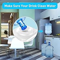 Vista 7 de Tapa reutilizable para jarra de agua de 3 y 5 galones, tapas de botellas de agua para botellas de 2.165 in, tapas de silicona antiderrames