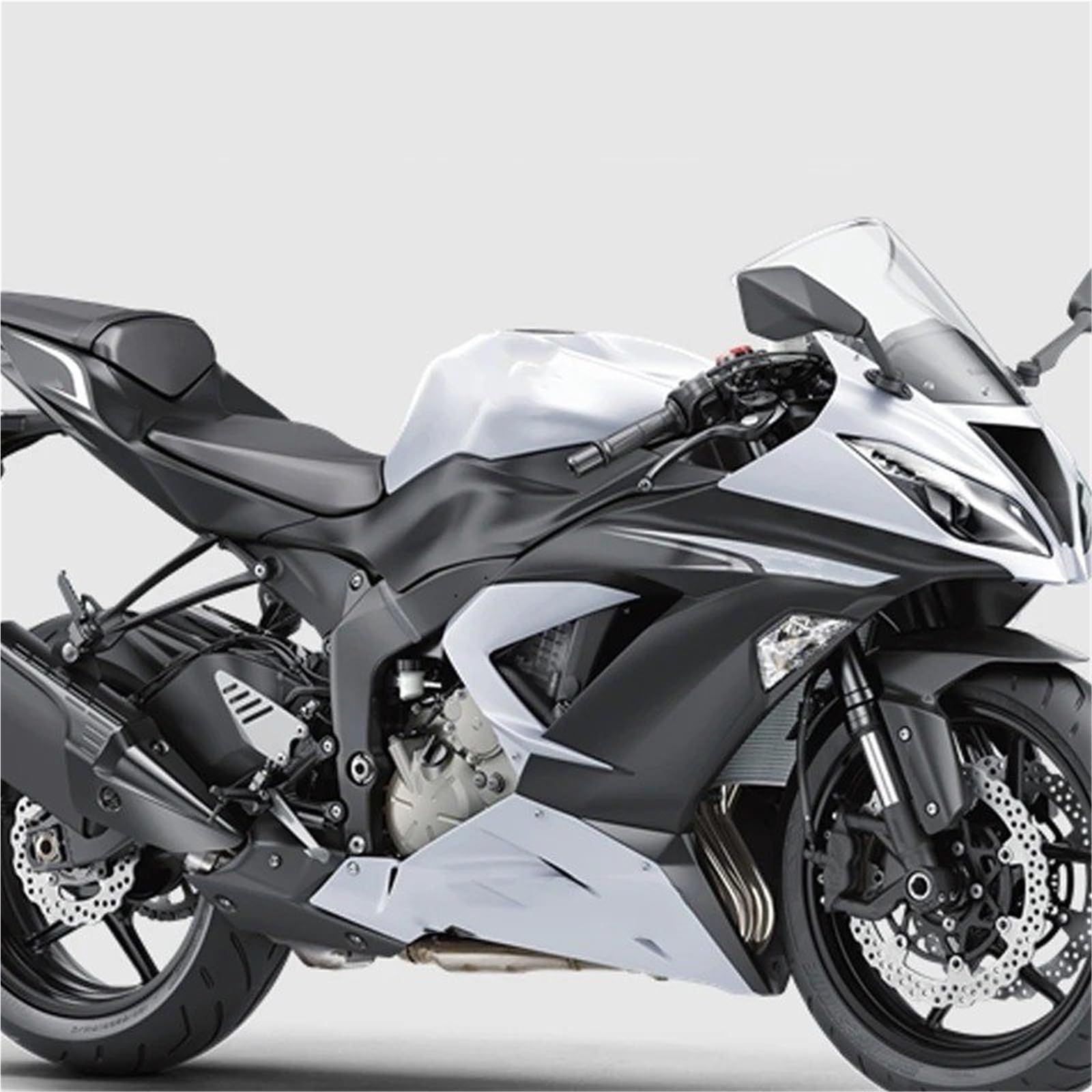 Garde-Boue De Moto pour Kawasaki pour Ninja 636 ZX-6R 2009-2018 ZX-10R 2011-2015 Z800 2013-2016 Z1000 Z1000SX 2010-2016 Garde-Boue Avant Moto(Glossy Black)