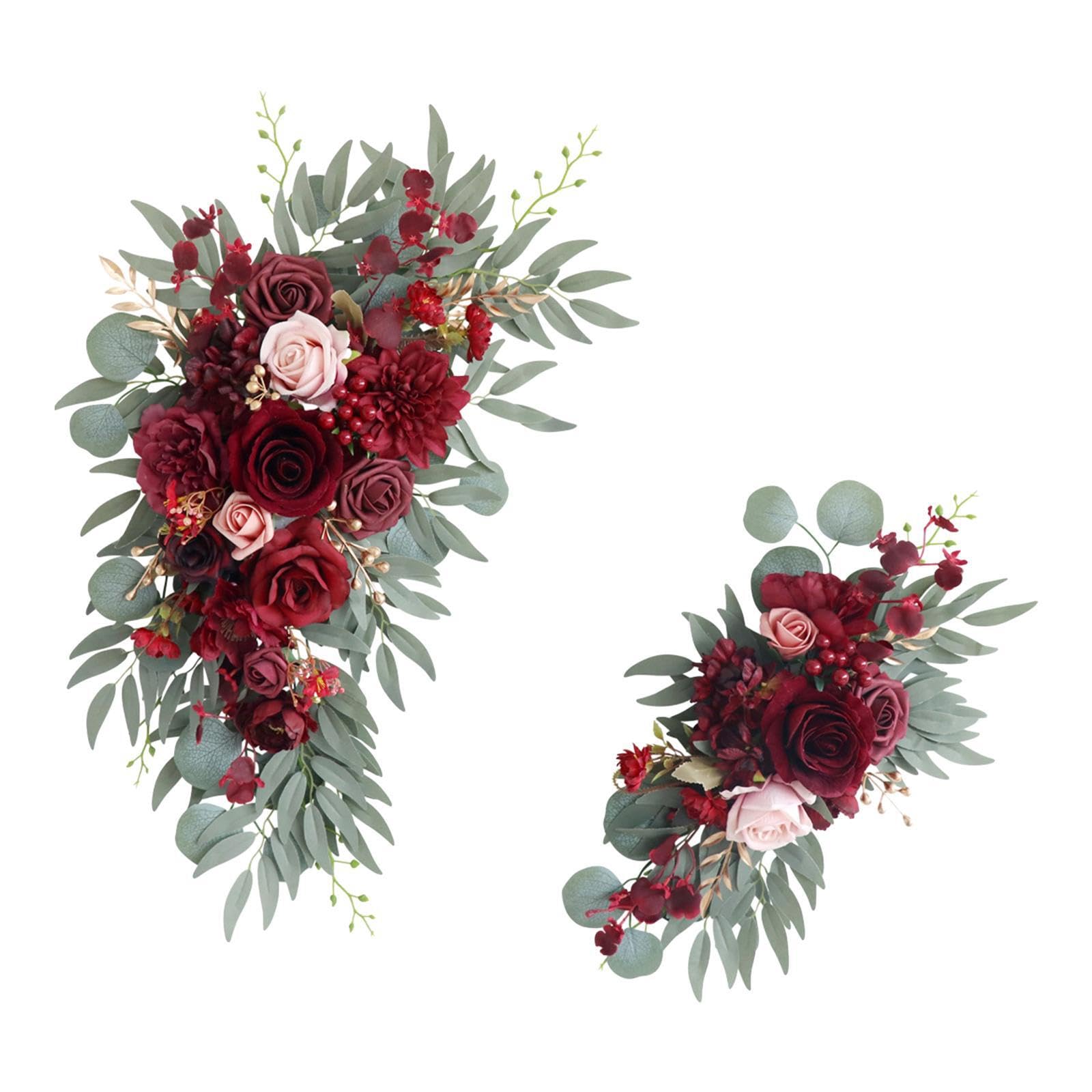 AUYXSSZ Vivid Wedding Arch Flowers Swag Bright Colorful Silk Floral Decoration Parties And Special Occasions Can Be Used For Many Years Silk Flower Arrangement Garden Decorative