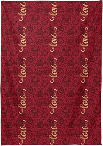 Miniatura 2 de Mantel cuadrado para el día de San Valentín, diseño de rosas románticas, mantel rectangular resistente a las manchas, mantel de tela lavable para