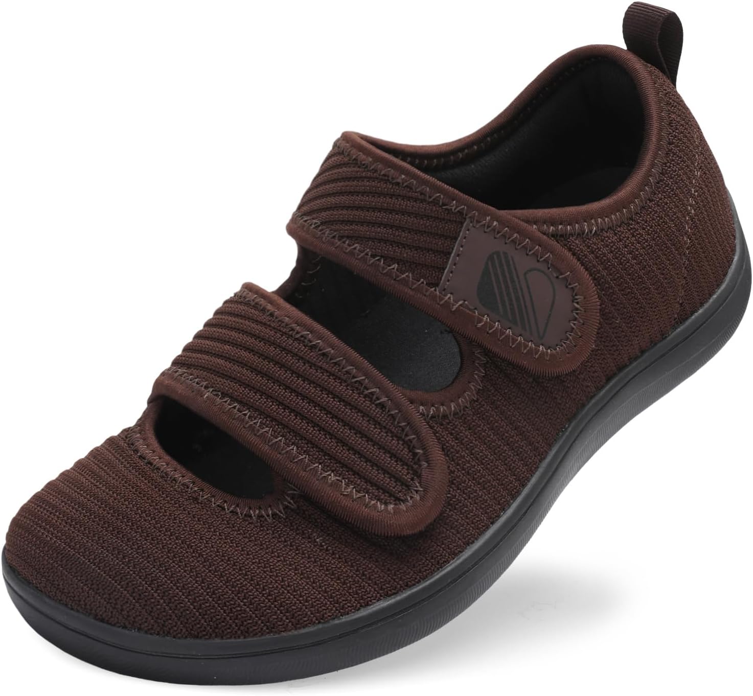 Besroad Womens Walking Shoes Wide Diabetic Shoes Adjustable Barefoot Casual Sneakers Breathable Zero Drop Arthritis Edema Sneakers Indoor Outdoor