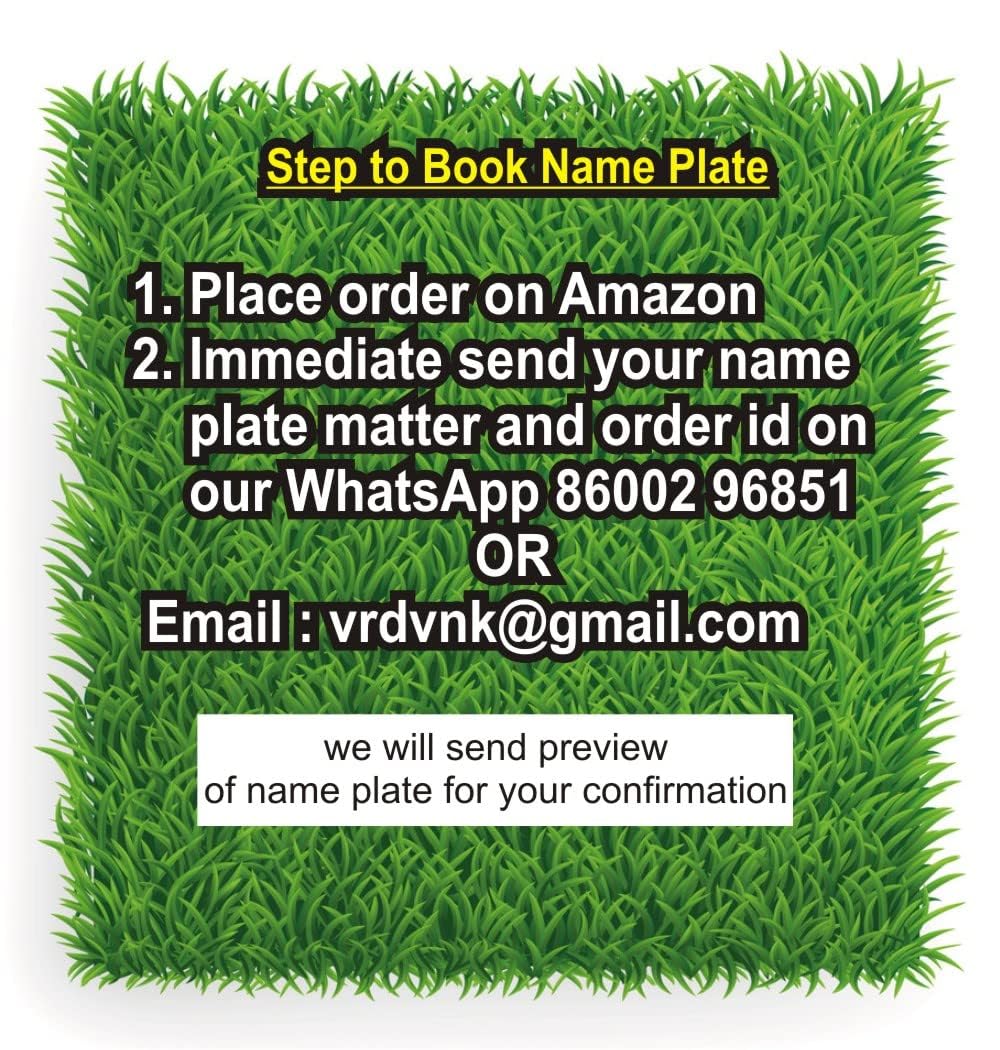 GiftSpot Customized Acrylic Grass name plate with Embossing Letters 1