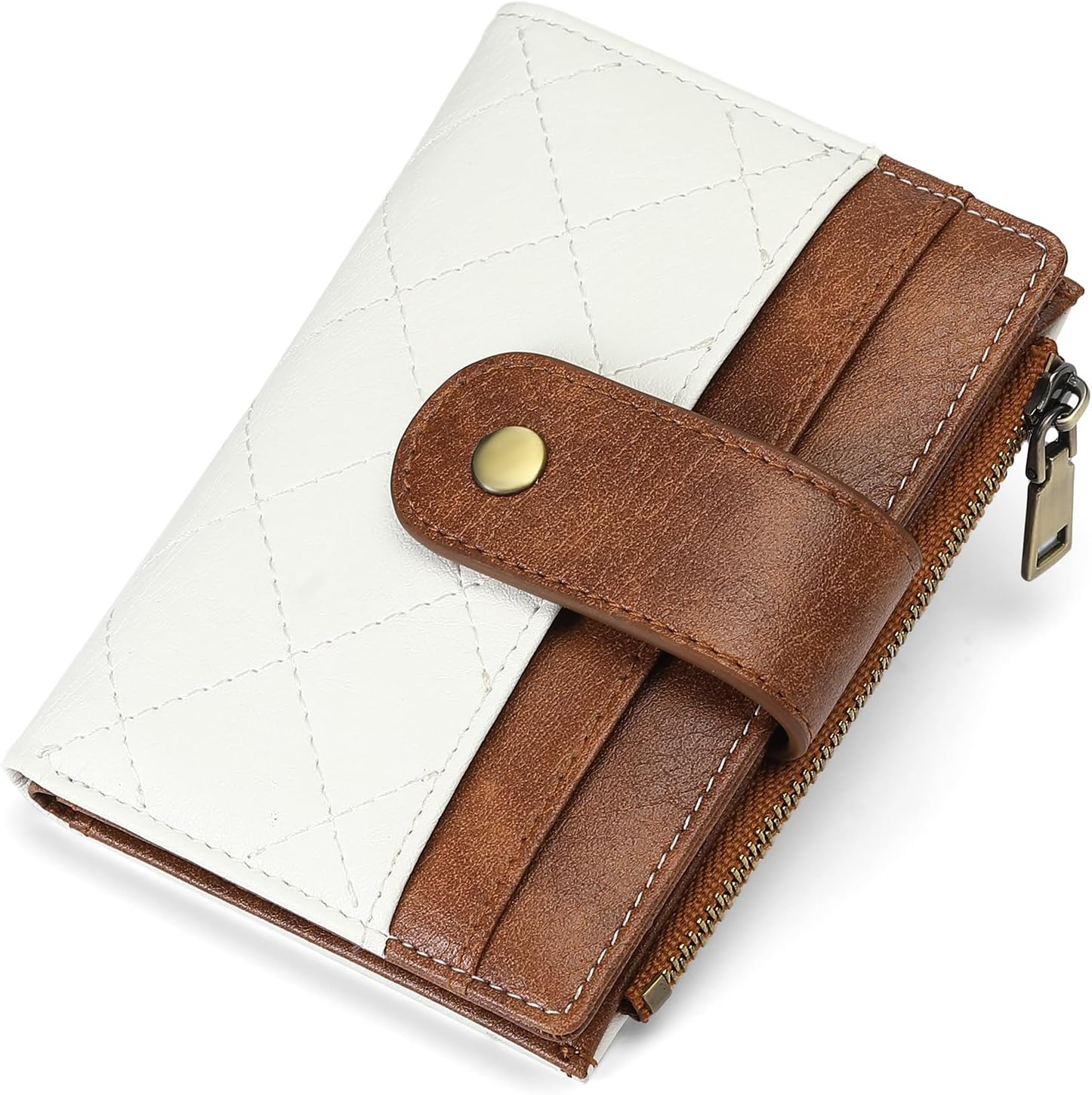 GAEKEAO Small Wallet for Women Leather RFID Blocking Card Holder Bifold Zipper Pocket Wallet with ID Window - Image 8