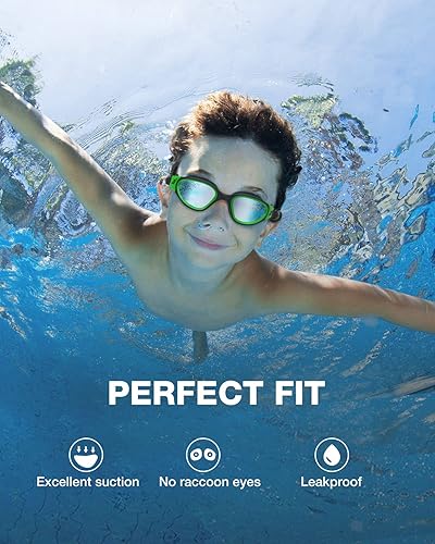 Miniatura 4 de ZIONOR Gafas de natación para niños, G1 MINI con protección UV, polarizadas, antivaho, para edades de 6 a 14 años