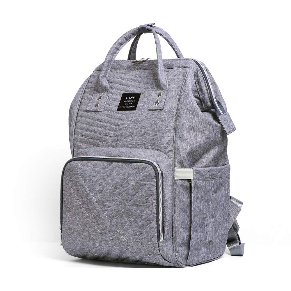 Mochila con bolsa de pañales de momia, Mochilas grandes para bebés unisex Mochila de viaje multifunción para mamá y papá con correa de cochecito con