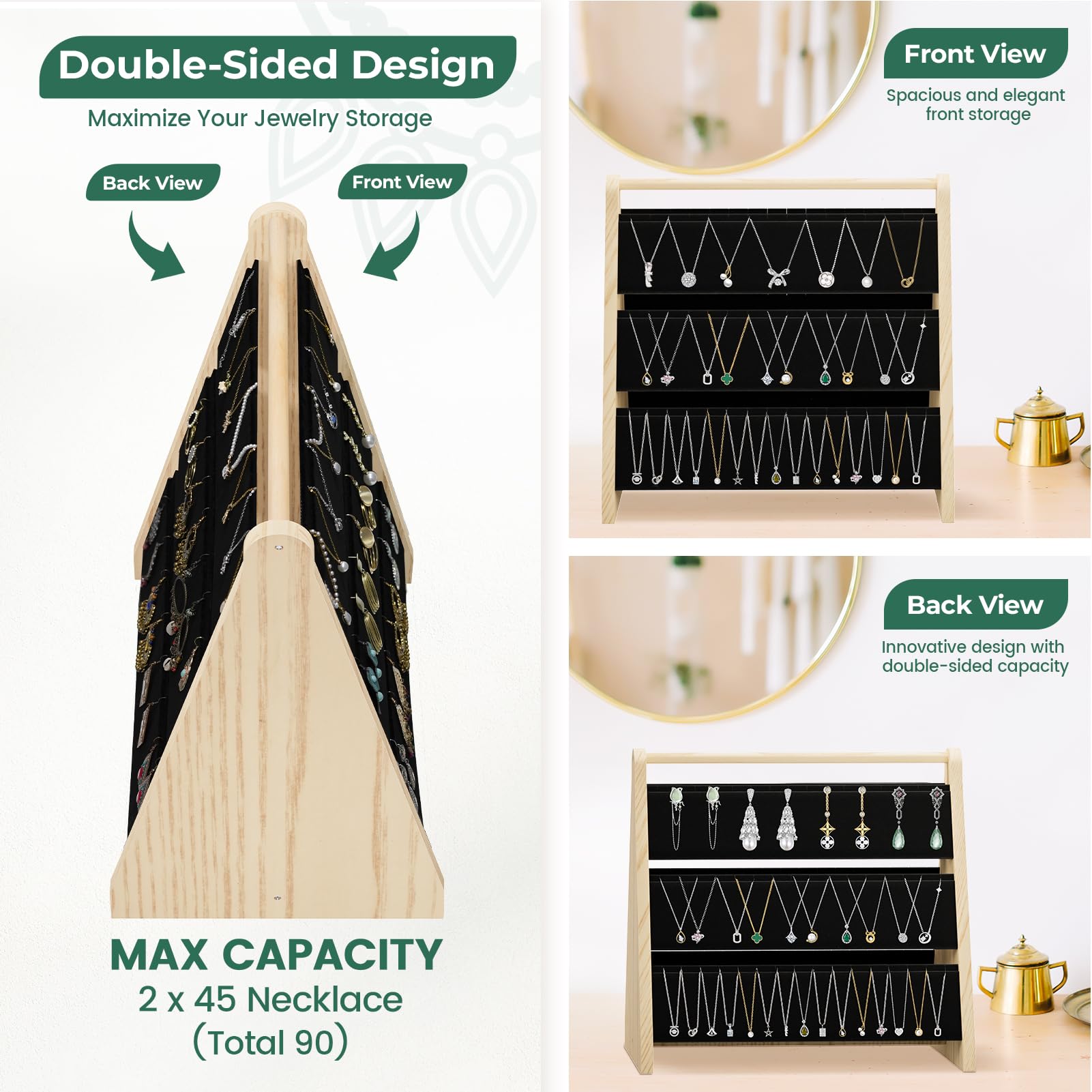 Amazon.com: EsLuker.ly Brown Rotating Earring Display Holder Stand for  Vendors and Necklace Display Stand for Selling : Clothing, Shoes & Jewelry