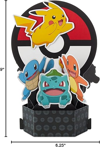 Miniatura 9 de Hallmark Tarjeta de cumpleaños desplegable para niños (Pokémon) Tarjeta 3D de papel Wonder para cumpleaños niño