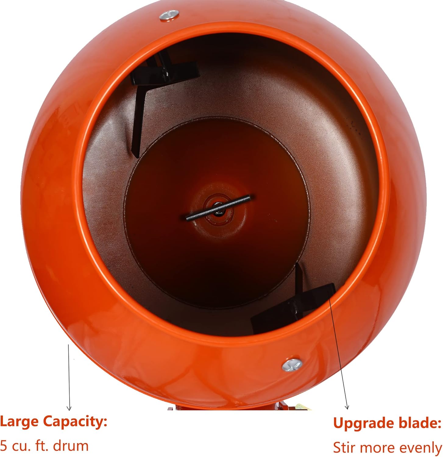 5 CU FT Electric Cement Mixer,1/2 HP Concrete Mixer Machine with Wheel and Stand,Portable Cement Mixer Machine,Suitable for Stucco and Seeds : Tools & Home Improvement
