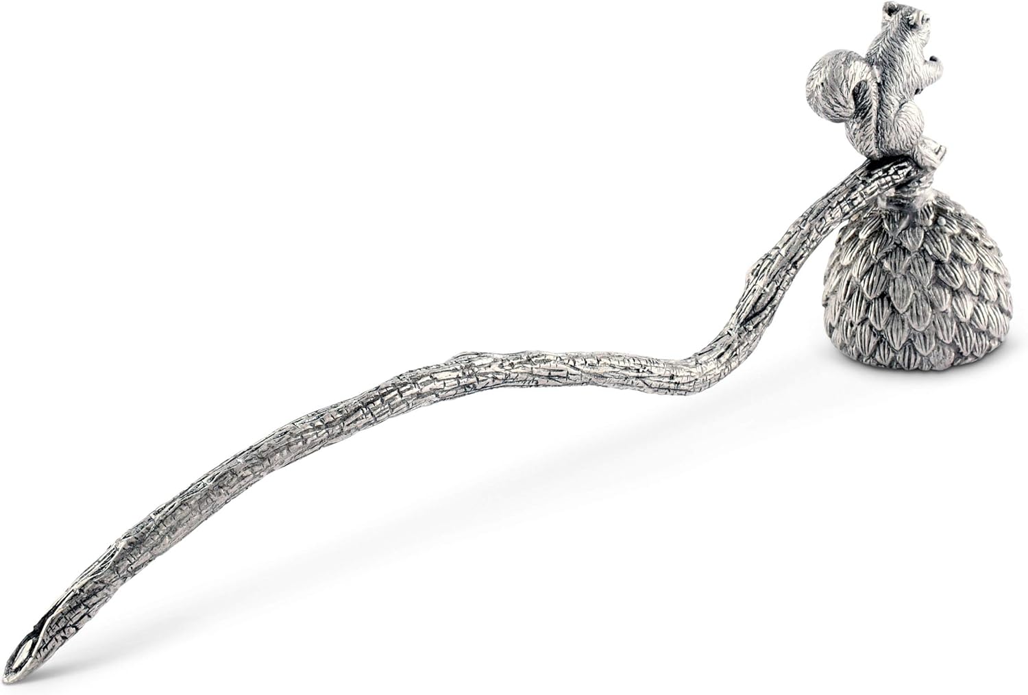 Vagabond House Pewter Squirrel Candle Snuffer 10" Long