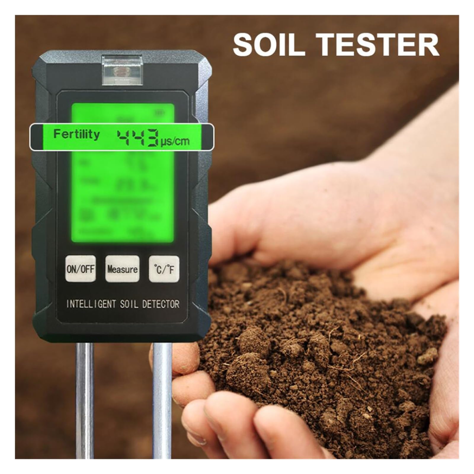 Medidor de pH, humedad, luz solar, temperatura, fertilidad del suelo, comprobador, sensor Agricultura y actividades al aire libre
