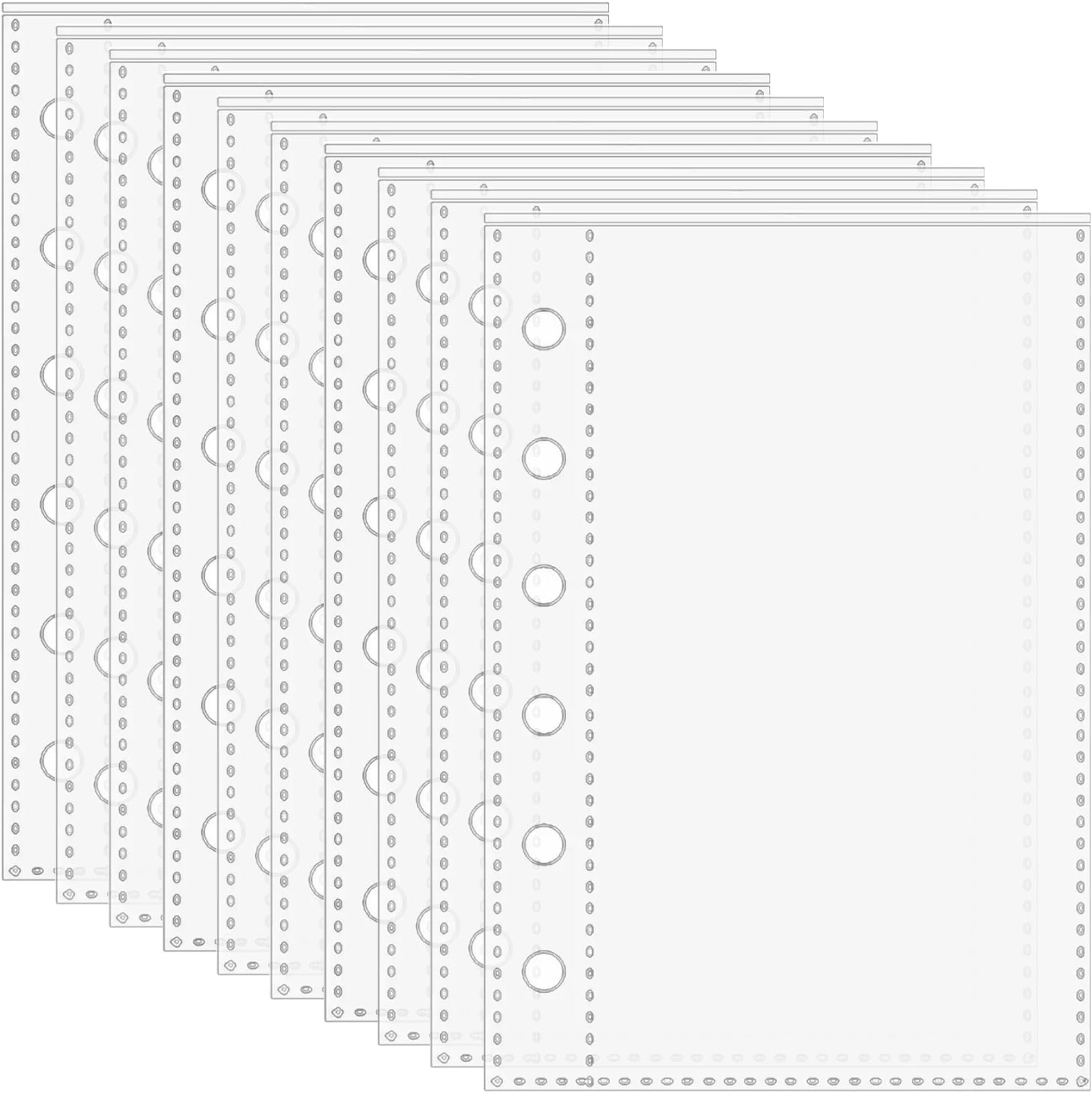 Binder Pockets 10Pcs 6-Holes Clear A7 Planner Inserts Moisture-Proof & Water-Resistant Binder Inserts for Photos Cards Bills More A7 Planner