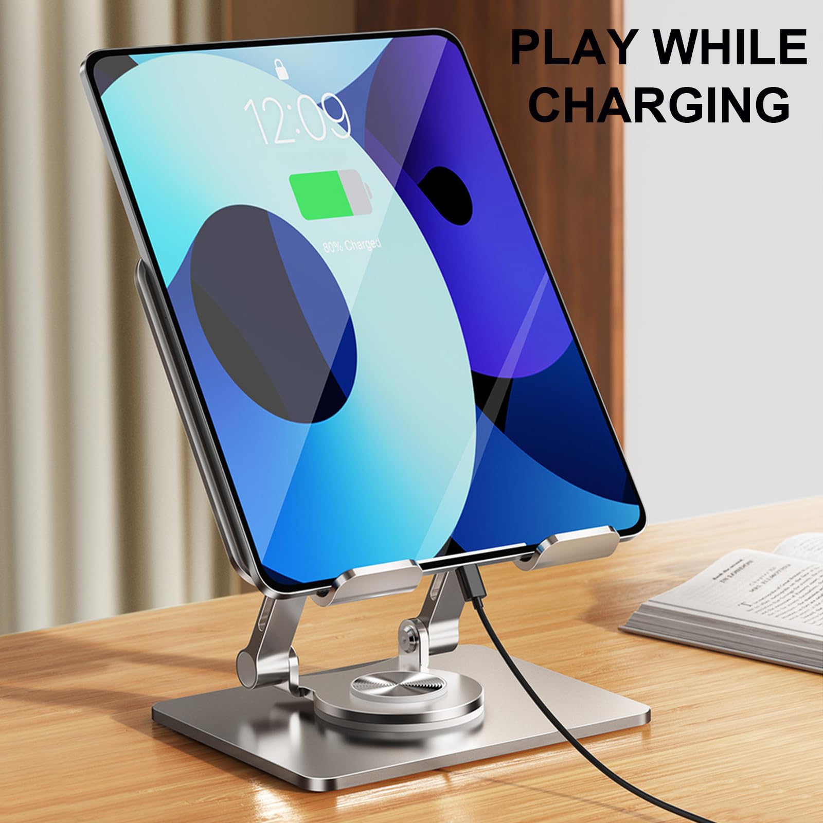 Supporto per tablet Supporto da tavolo pieghevole portatile girevole a 360 gradi per tablet portatile supporto da tavolo